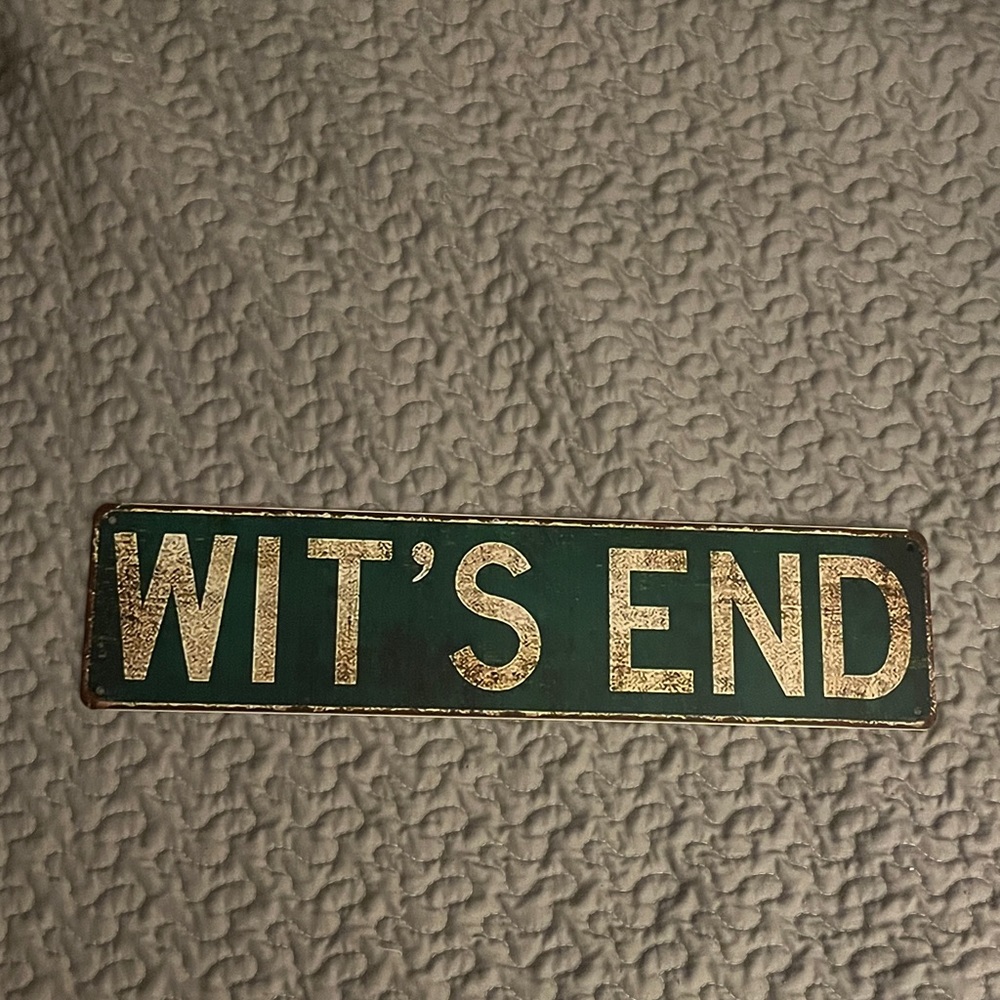 Wit's End Street Funny Décor Vintage Sign For Shop Bar Home Street Aluminum Sign